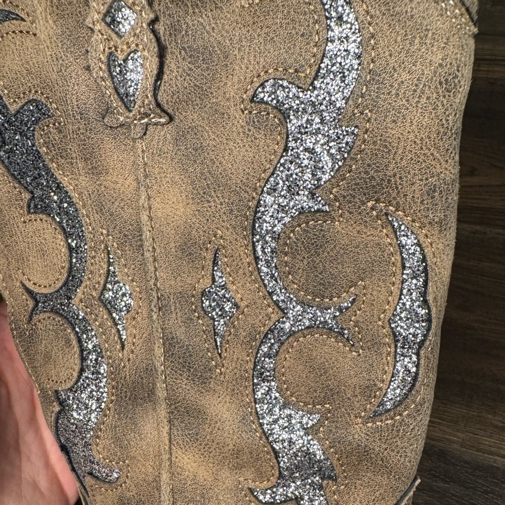 Pierre Dumas brown boots with glitter embellishments size 7 - Picture 4 of 6
